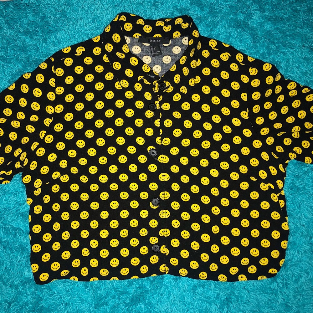 Button Up Crop Top